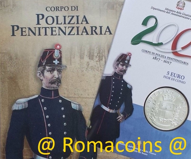 5_Euro_Silber_Italien_2017_200_Jahre_Gefaengnispolizei_Stempelglanz_Romacoins