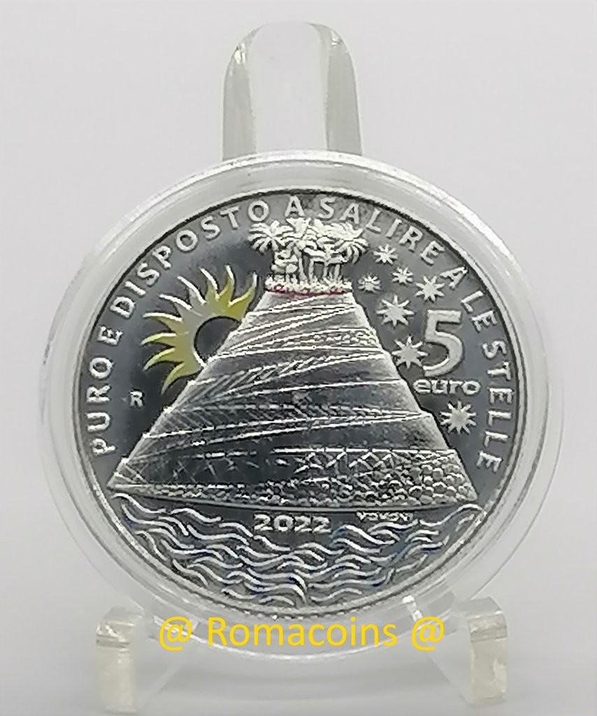5_Euro_Silber_Italien_2022_Dante_Alighieri_Fegefeuer_St.