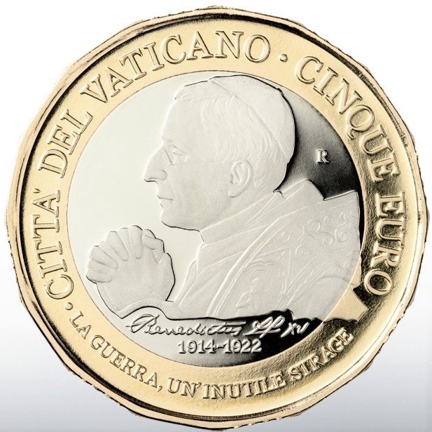 5_Euro_Vatican_2022_Bimetallic_Pope_Benedict_XV_Proof