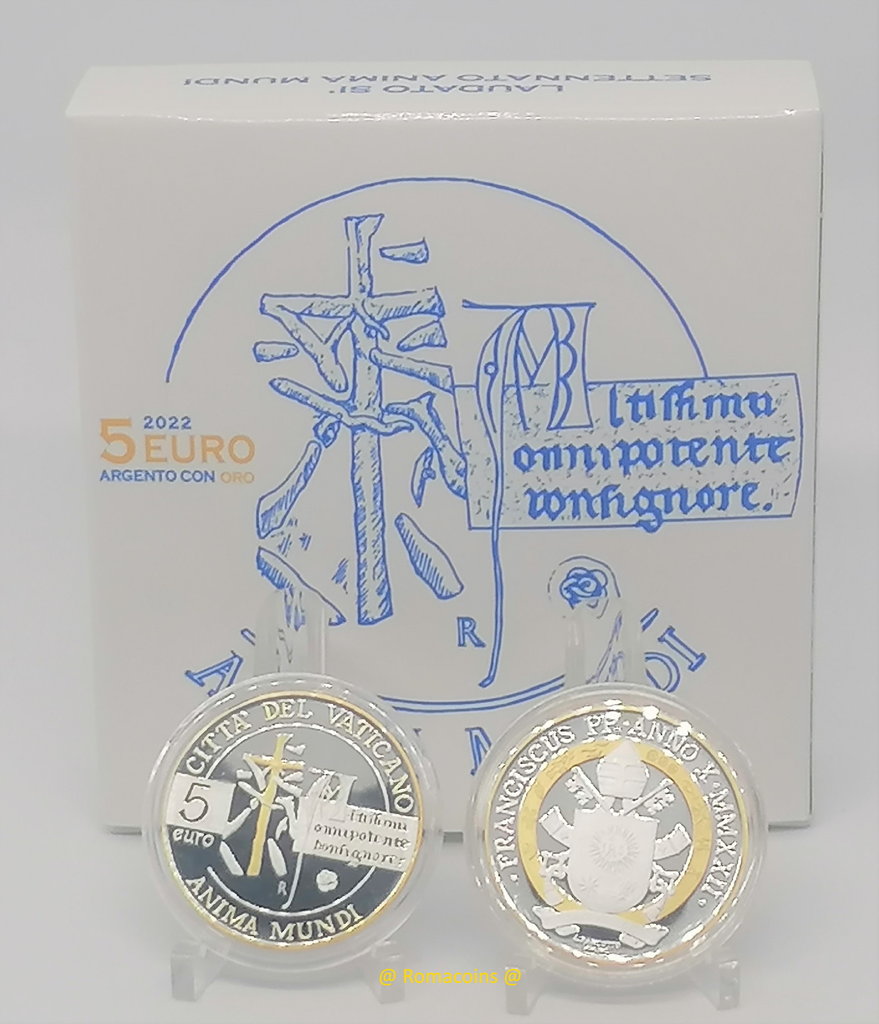 5_Euro_Vatican_2022_Silver_and_Gold_Coin_Laudato_Si
