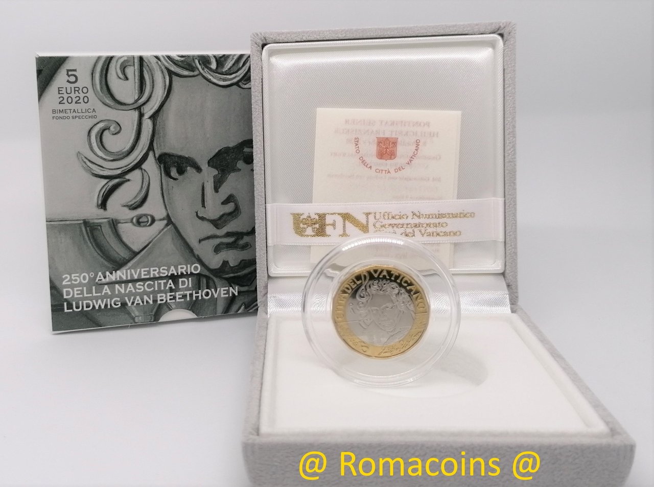 5_Euro_Vaticano_2020_Bimetallico_Beethoven_Moneta_Proof