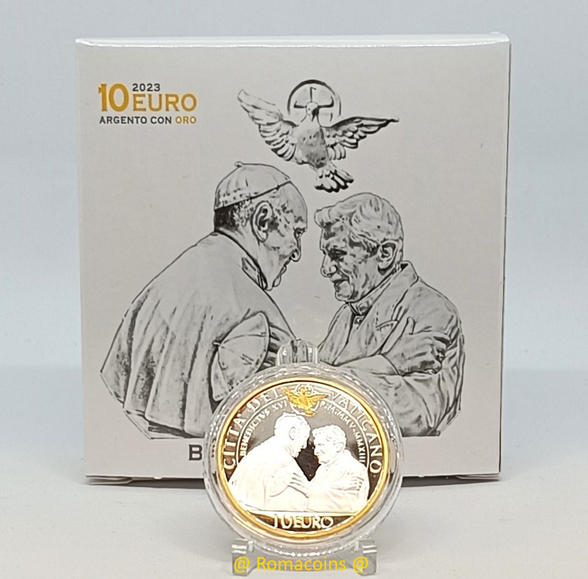 5_Euro_Vaticano_2023_Argento_e_Oro_Benedetto_XVI_Romacoins