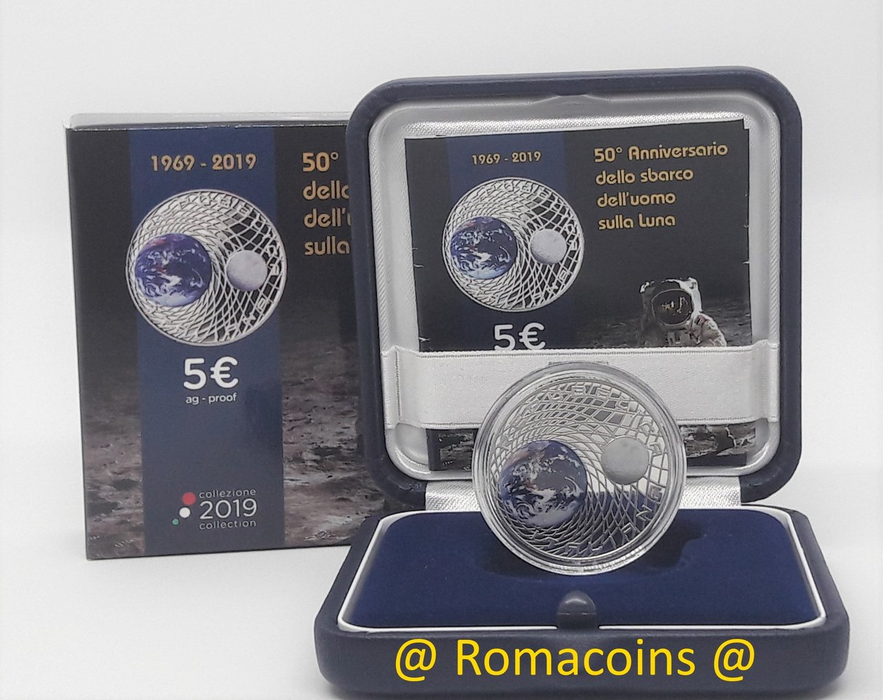 5_Euros_Italia_2019_50_Anos_Hombre_Luna_Plata_Proof