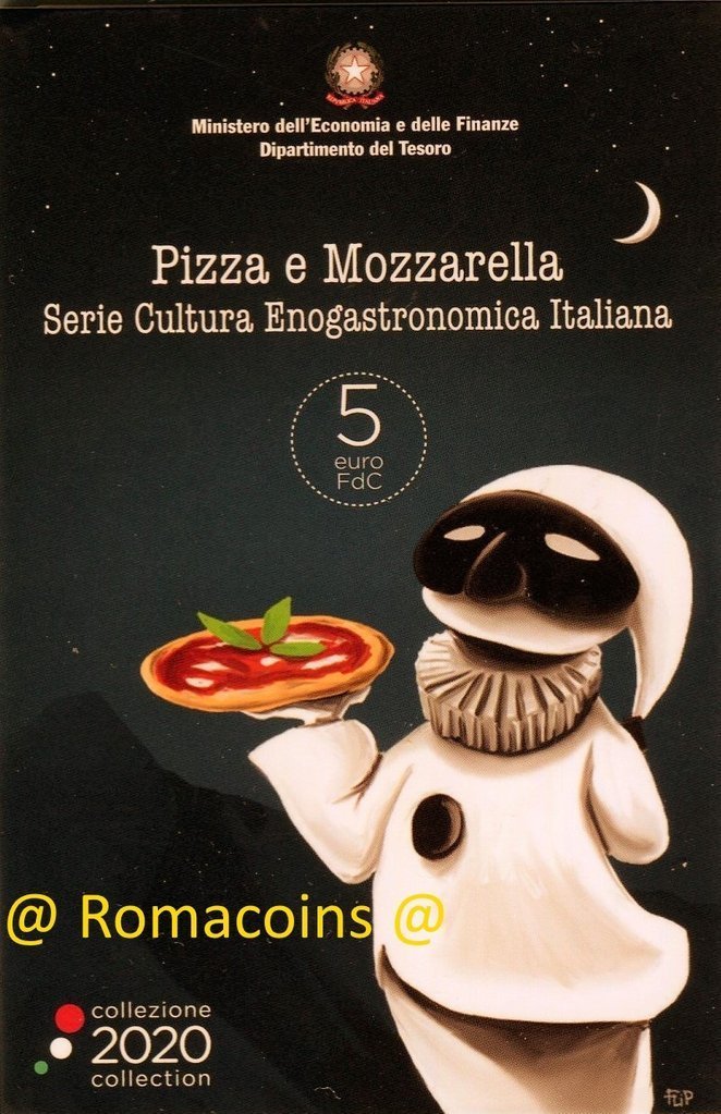 5_Euros_Italia_2020_Pizza_y_Mozzarella_Moneda_Fdc_Romacoins