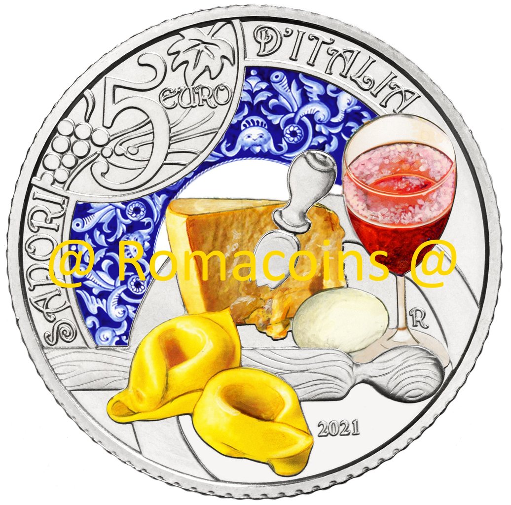 5_Euros_Italia_2021_Lambrusco_y_Tortellini_Moneda_Fdc_Romacoins