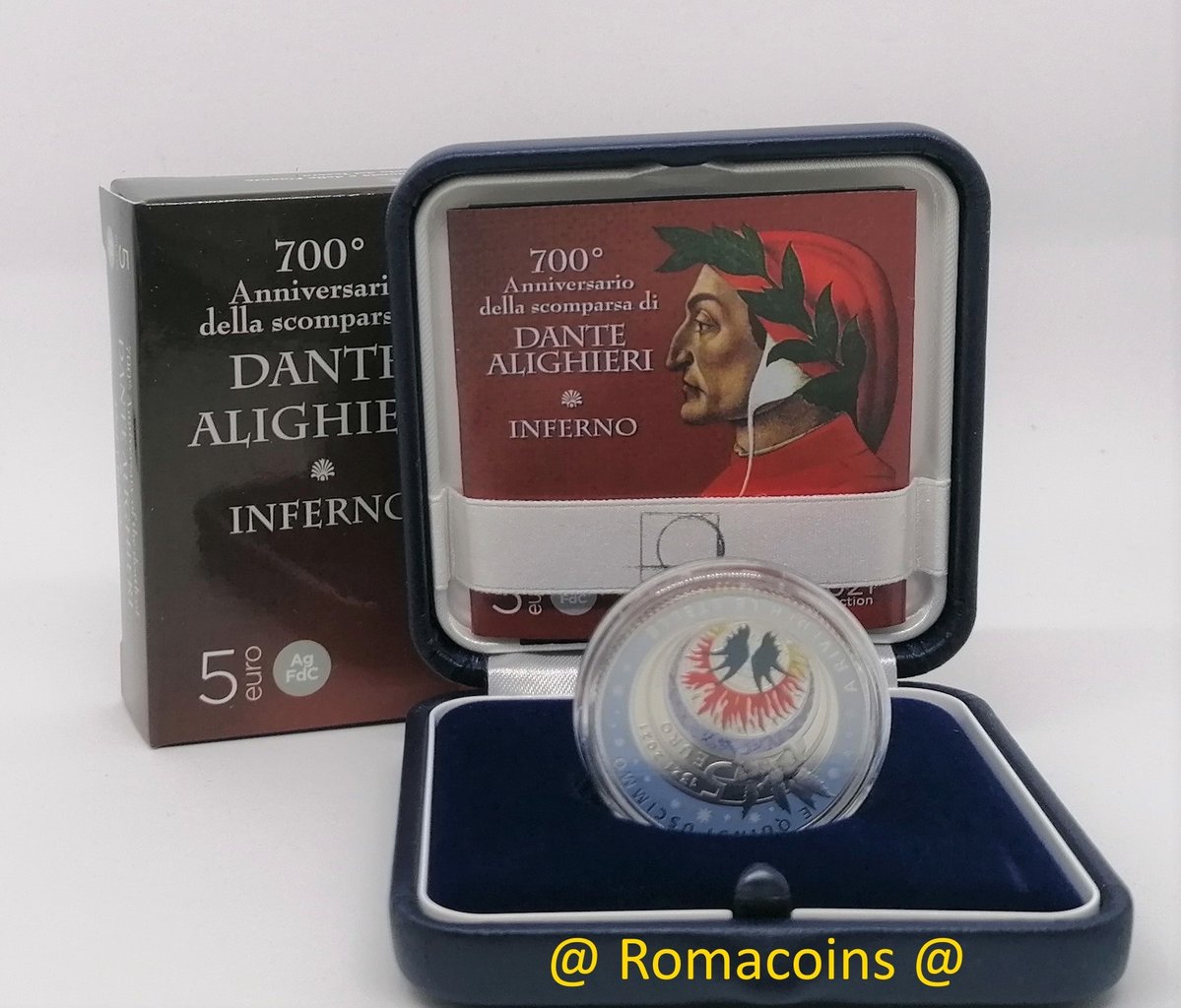 5_Euros_Italia_2021_Plata_Dante_Alighieri_Fdc_Rara