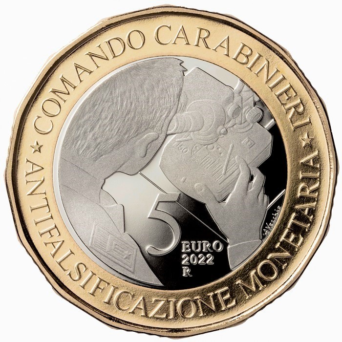 5_Euros_Italia_2022_Carabinieri_Anti-Falsificacion_Proof