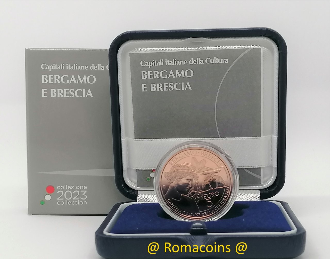 5_Euros_Italia_2023_Bergamo_y_Brescia_en_Cobre_Fdc