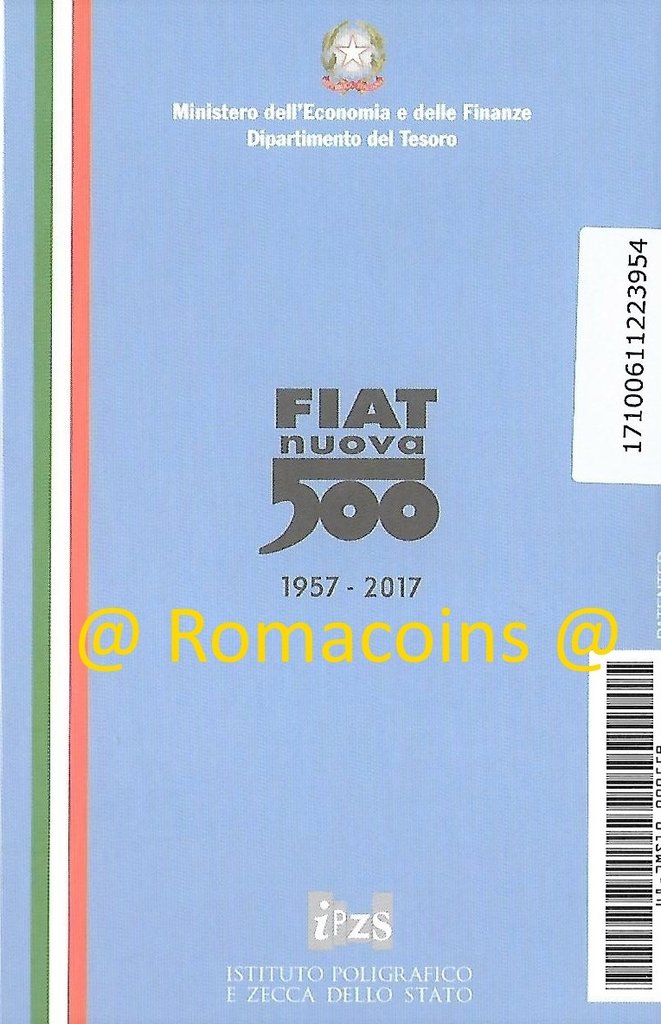 5_Euros_Italie_2017_60_Ans_Fiat_500_Argent_Bu