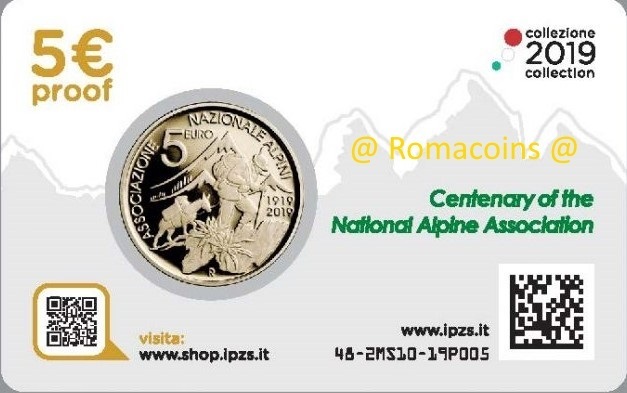 5_Euros_Italie_2019_Piece_100_Ans_Association_Alpins_Be