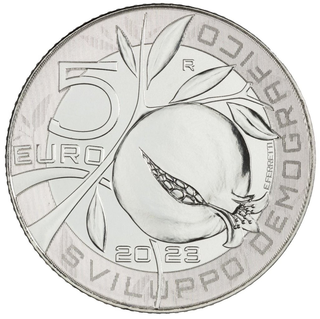 5_Euros_Italie_2023_Argent_Developpement_Demographique