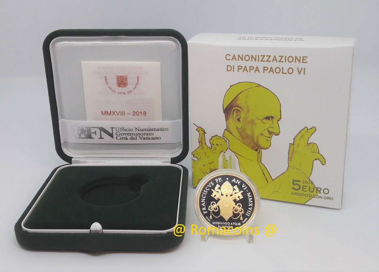 5_Euros_Vatican_2018_Canonisation_de_Paul_VI_Or_et_Argent_Be