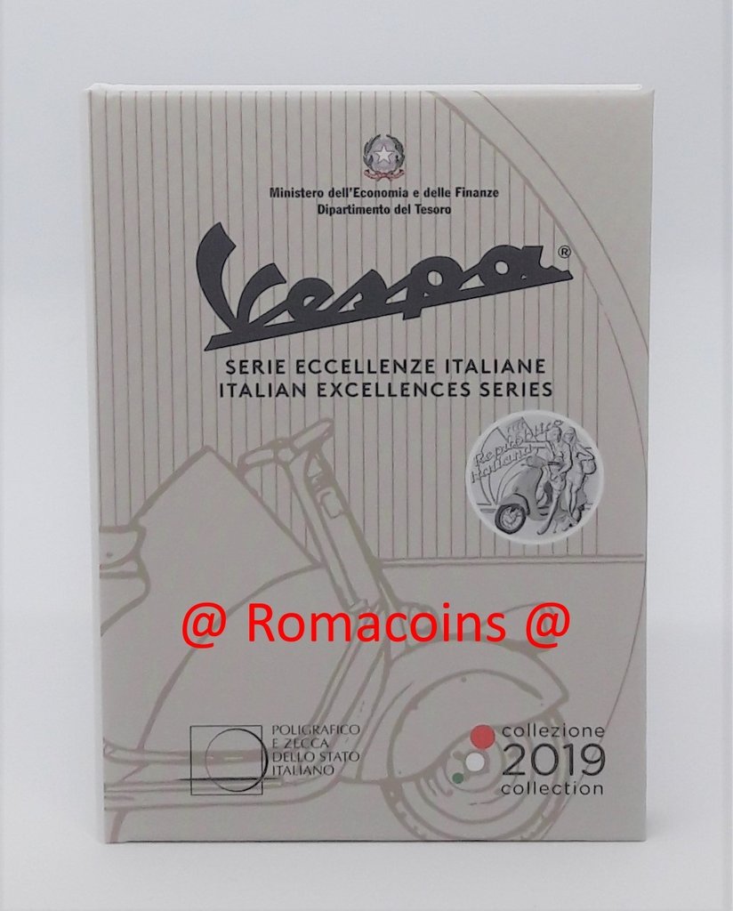 5_Euros_Vespa_Blanche_2019_Italie_Piece_Argent_Bu
