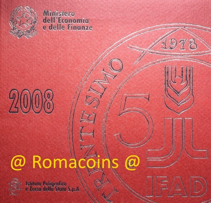 Bu_Italie_2008_avec_5_Euros_Argent_Coffret_Negozio_di_Numismatica_a_Roma