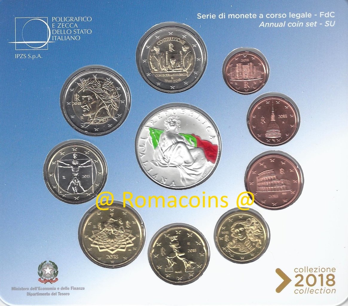 Bu_Set_Italy_2018_Euro_5_Euro_70_Years_Constitution