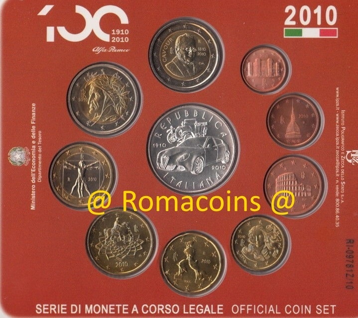 Cartera_Italia_2010_con_5_Euros_Plata_Fdc_Negozio_di_Numismatica_a_Roma