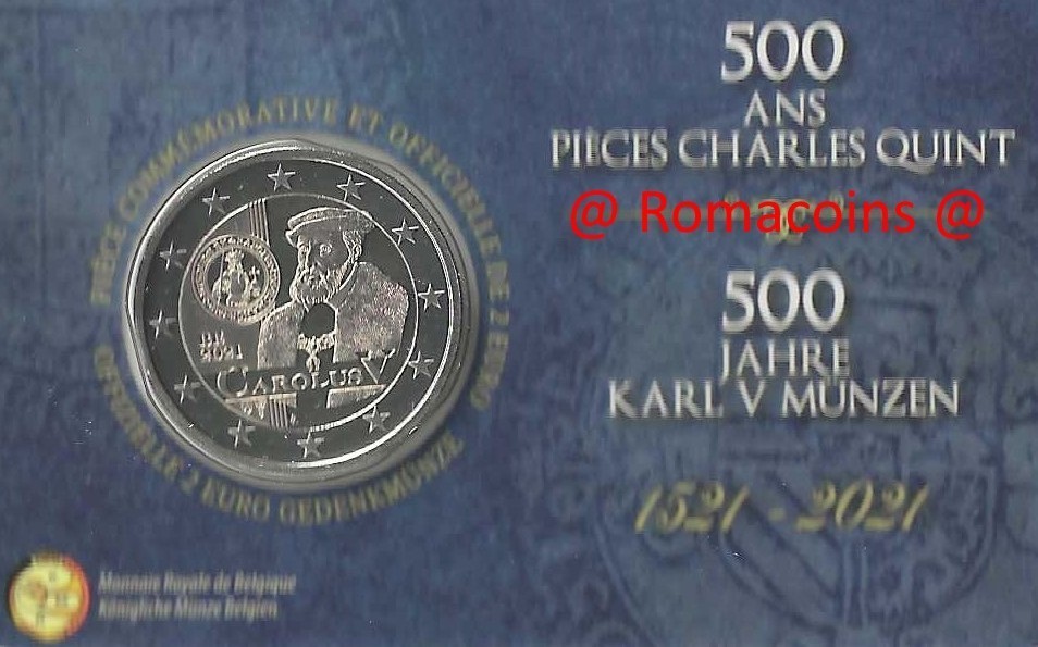 Coincard_Belgium_2021_Charles_V_French_Language