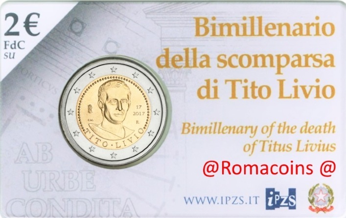 Coincard_Italie_2017_Tito_Livio_2_Euros_Commemorative_Bu_Romacoins