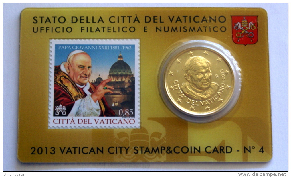 Coincard_Vaticano_2013_con_Francobollo_Romacoins