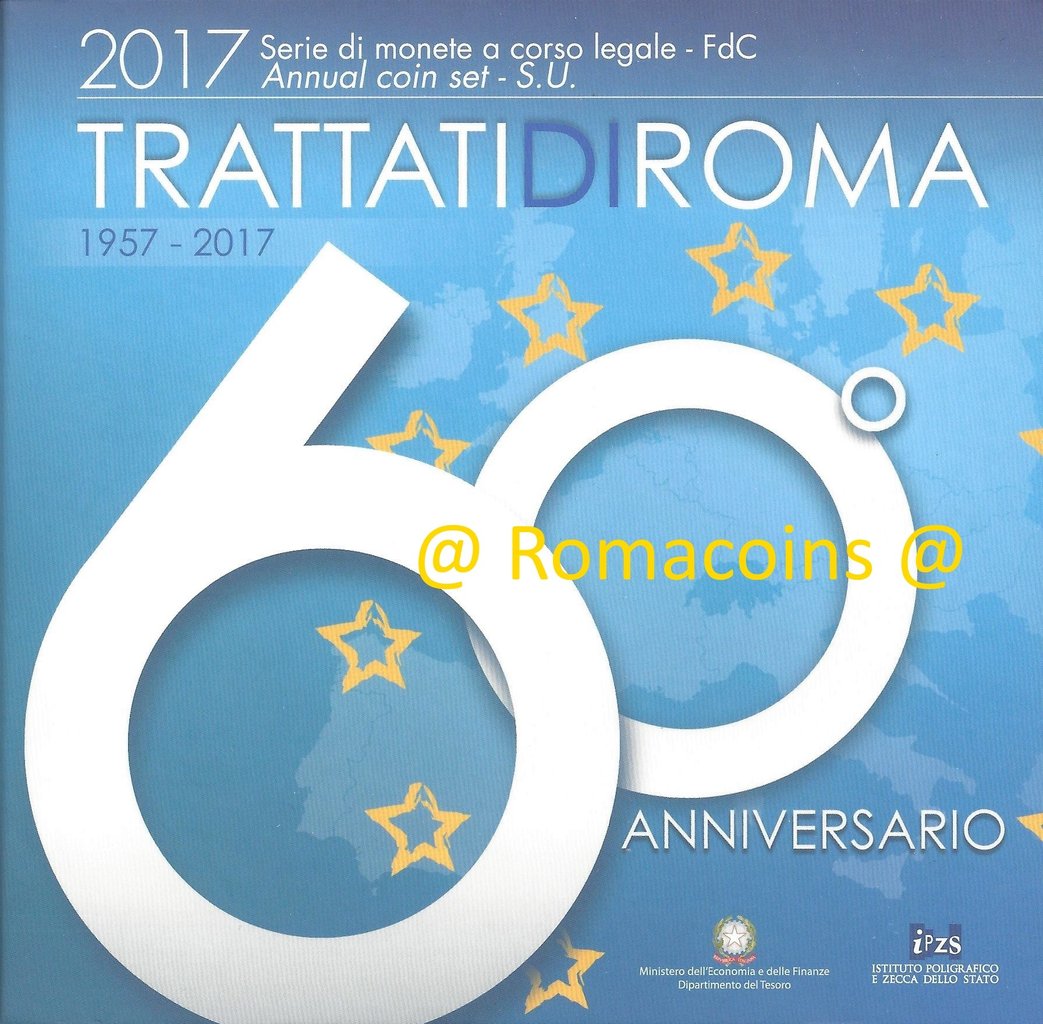 Divisionale_Italia_2017_Serie_5_Euro_Trattati_di_Roma_Fdc_Romacoins