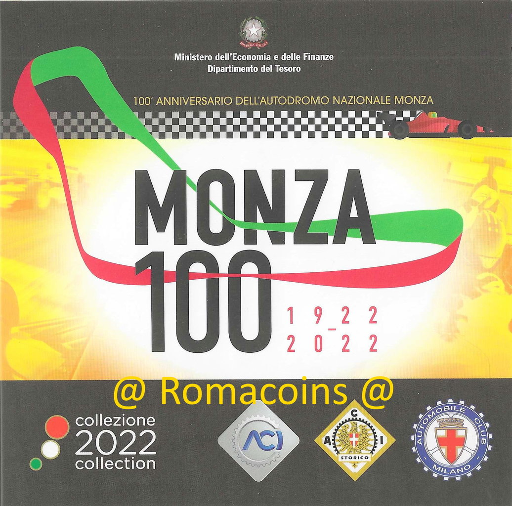 Divisionale_Italia_2022_Serie_5_Euro_Autodromo_di_Monza_Fdc_Romacoins