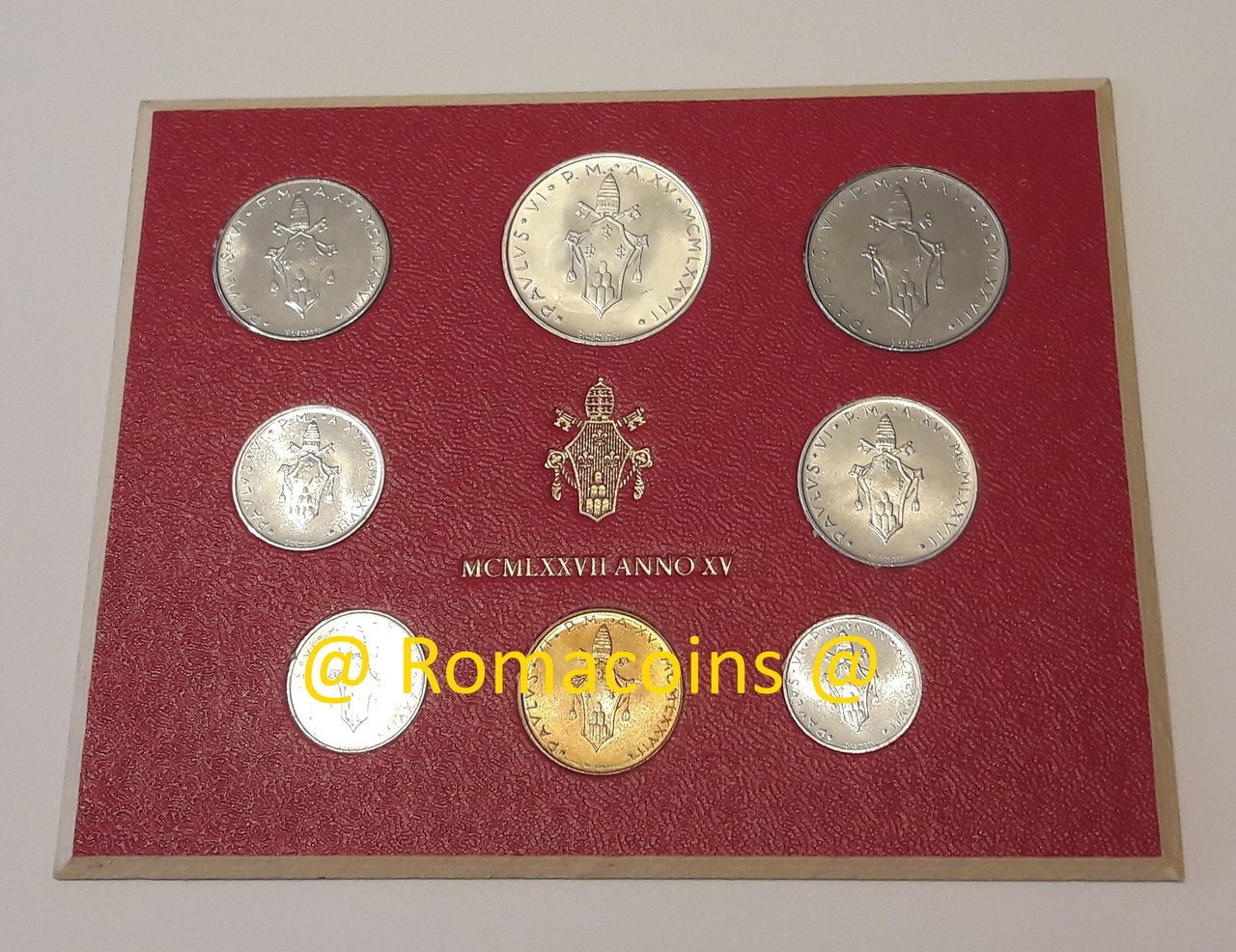 Divisionale_Vaticano_1977_Paolo_VI_Lire_Romacoins