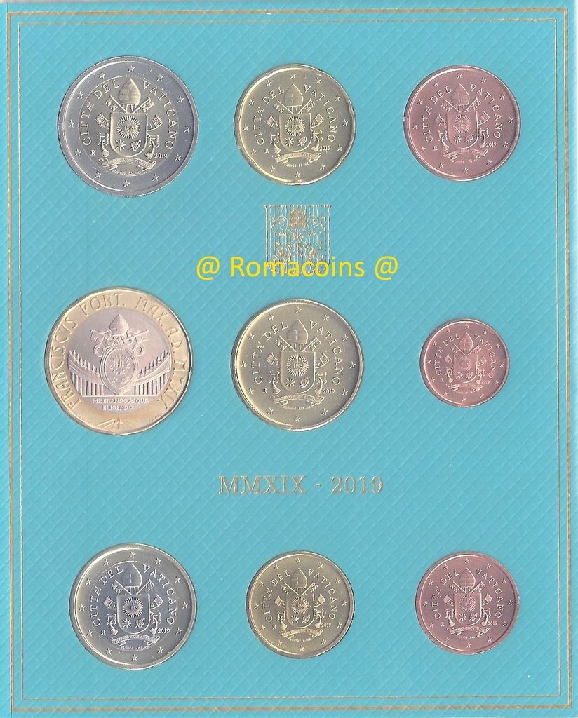 Divisionale_Vaticano_2019_Serie_5_Euro_Bimetallico_Fdc