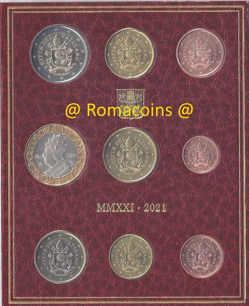 Divisionale_Vaticano_2021_Serie_5_Euro_Bimetallico_Fdc