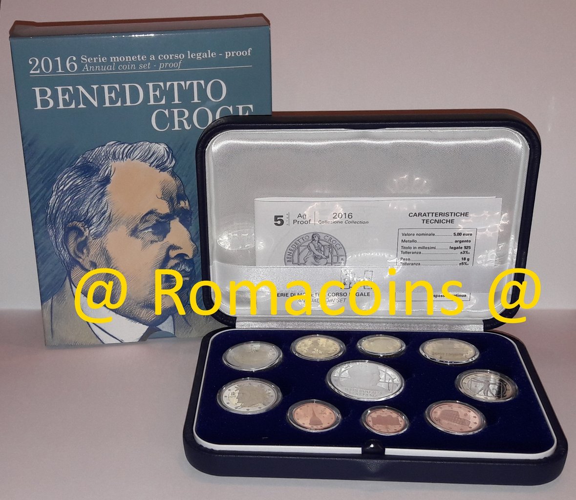 Italien_Kms_2016_Benedetto_Croce_PP_Polierte_Platte_Romacoins