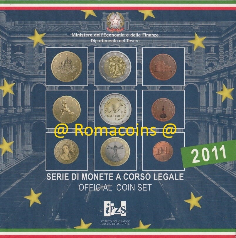 Kms_Italien_2011_Kursmuenzensatz_Stempelglanz