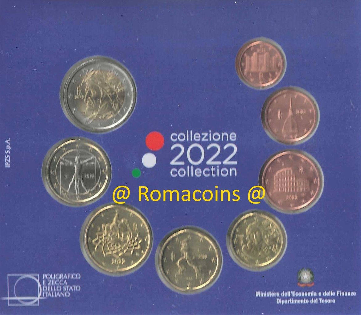Kms_Italien_2022_Kursmuenzensatz_Stempelglanz_St.
