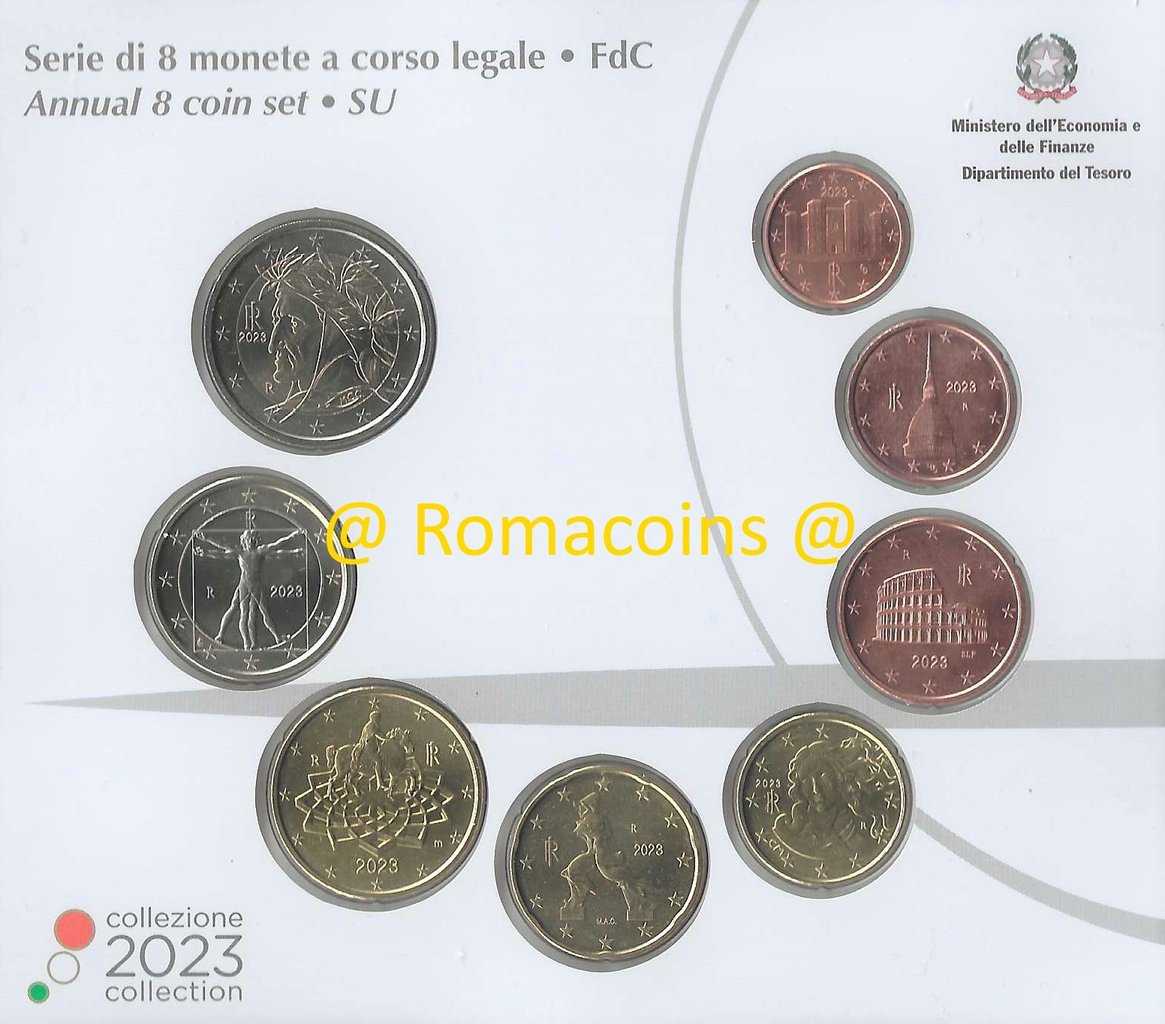 Kms_Italien_2023_Kursmuenzensatz_Stempelglanz_St.