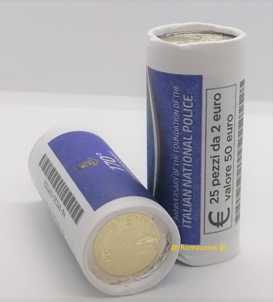 Roll_Muenzen_Italien_2_Euro_2022_Italienische_Polizei