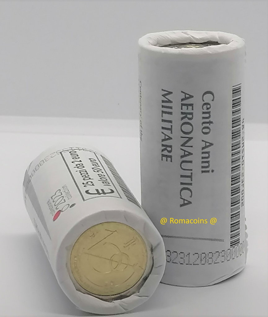 Roll_Muenzen_Italien_2_Euro_2023_Militaerische_Luftfahrt_Selten