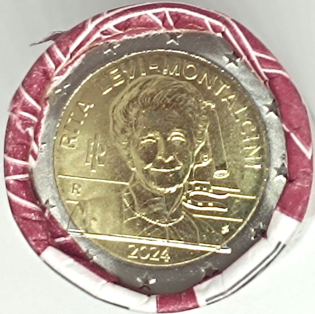 Rotolino_Italia_2_Euro_2024_Rita_Levi-Montalcini_Raro