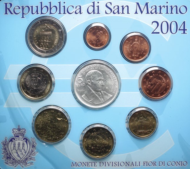 San_Marino_Kms_2004_Kursmuenzensatz_Euro_Stempelglanz