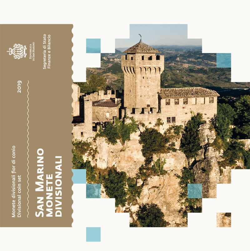 San_Marino_Kms_2019_Kursmuenzensatz_Euro_8_Muenzen_Stempelglanz