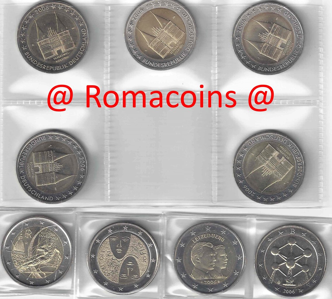 Serie_Completa_2_Euros_Conmemorativos_2006_9_Monedas