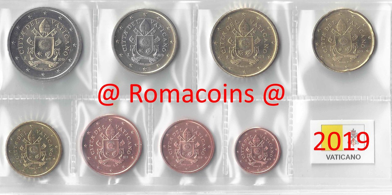 Serie_Completa_Vaticano_2019_1_cent_-_2_Euro_Unc.