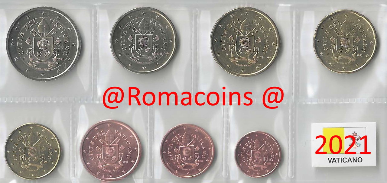Serie_Completa_Vaticano_2021_1_cent_-_2_Euro_Unc.