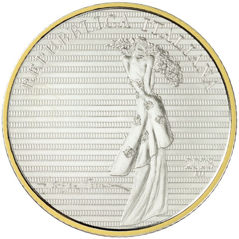 Triptico_Armani_2023_5_Euros_Italia_Plata_Fdc