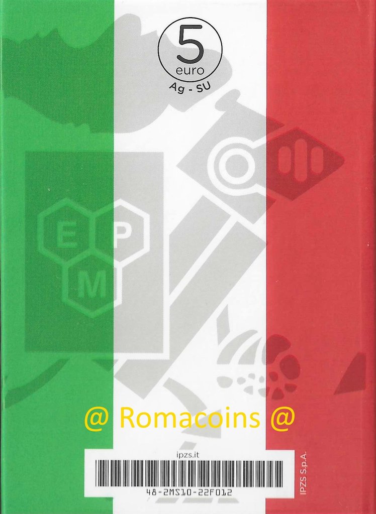 Triptico_Panini_2022_5_Euros_Italia_Plata_Fdc