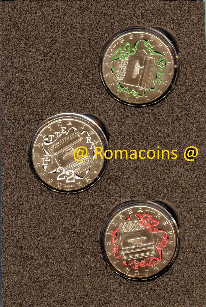 Triptych_5_Euro_Olivetti_Lettera_22_2020_Italy_Silver_Bu