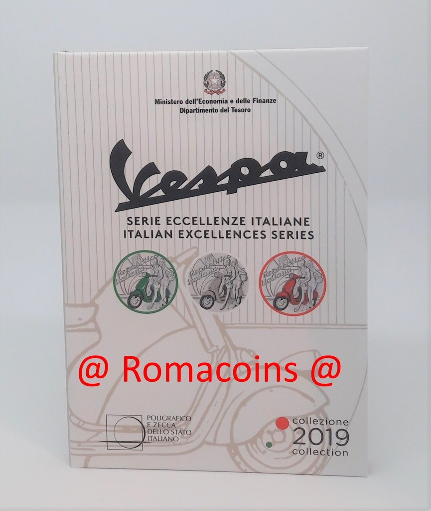 Trittico_5_Euro_Vespa_2019_Italia_Monete_Argento_Fdc