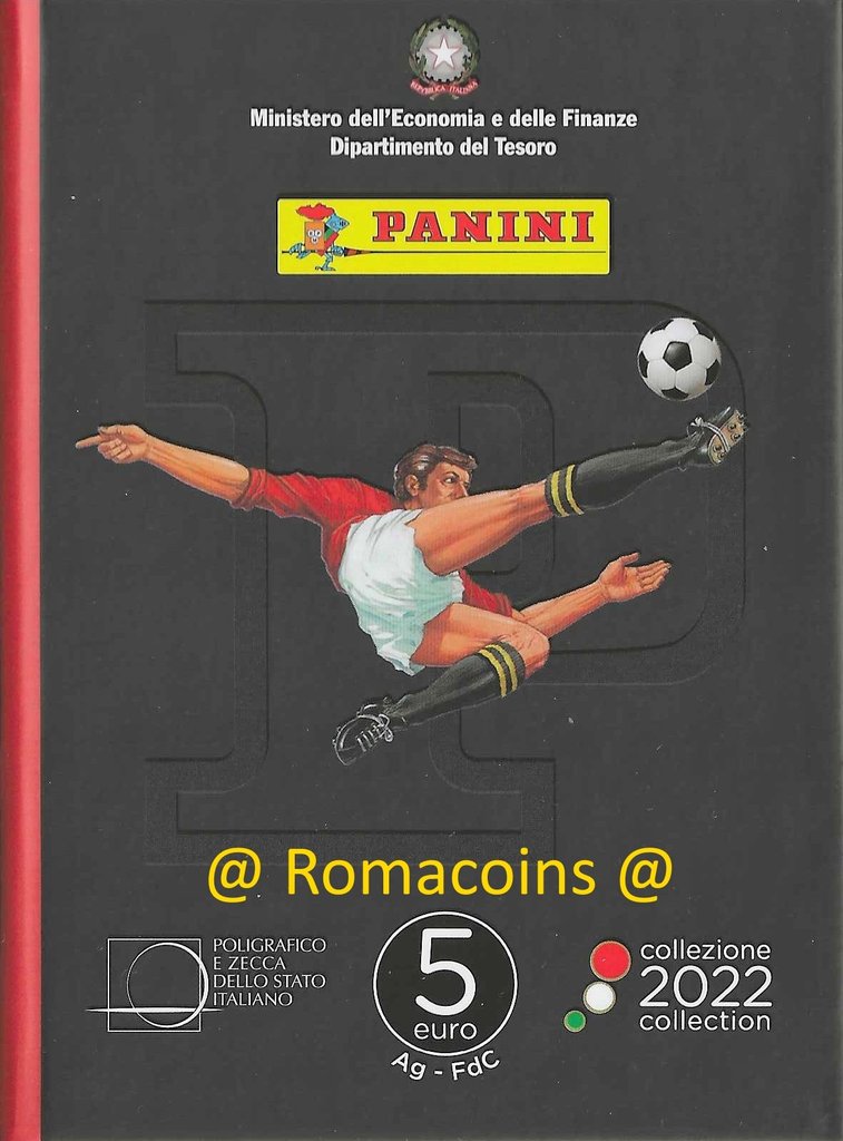 Trittico_Panini_2022_5_Euro_Italia_Argento_Fdc