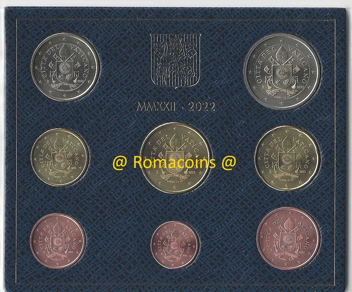 Vatikan_Kms_2022_Kursmuenzensatz_Papst_Franziskus-Wappen_Euro_Stempelglanz