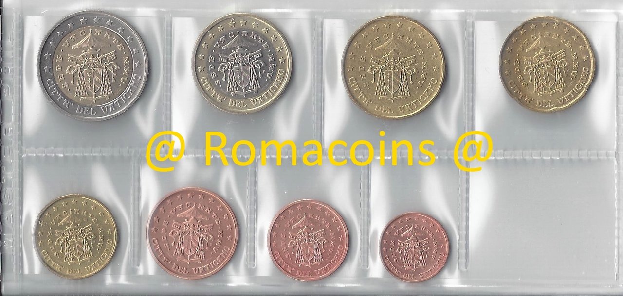 Vatikan_kursmuenzensaetz_2005_Sedisvakanz_1_Cent_-_2_Euro_Uncirculiert_Romacoins
