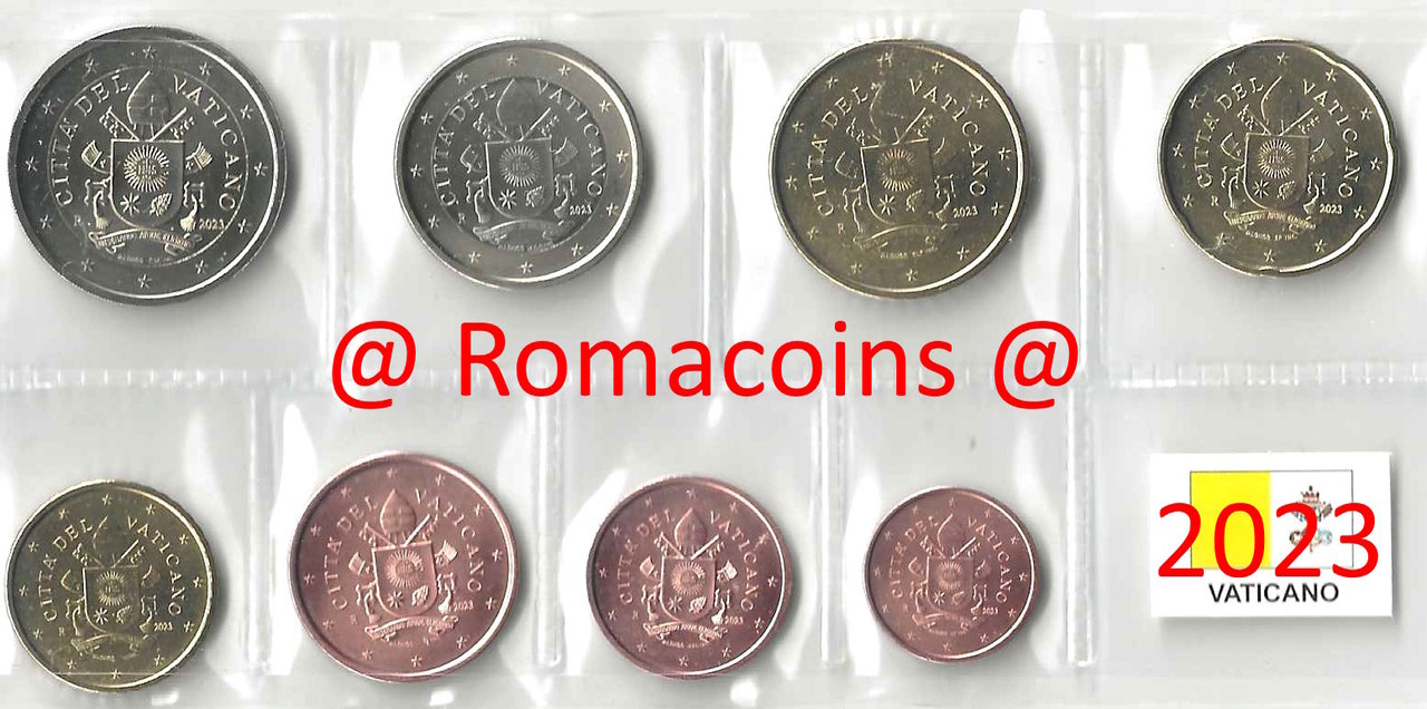 Vatikan_kursmuenzensatz_2023_1_Cent_-_2_Euro_Unc.