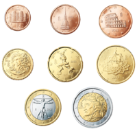 Moedas Euro Itália Unicas