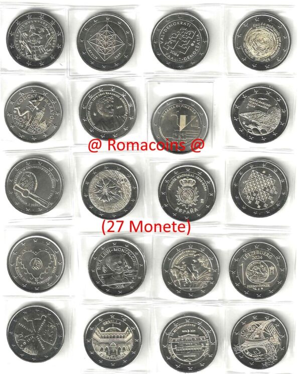 Collezione Completa 2 Euro Commemorativi 2024 27 Monete